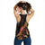 Papua New Guinea Polynesian Women Tank Top - Turtle With Blooming Hibiscus Gold - Polynesian Pride