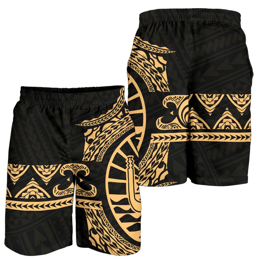 Tahiti Polynesian All Over Print Men's Short - Gold Version - Polynesian Pride