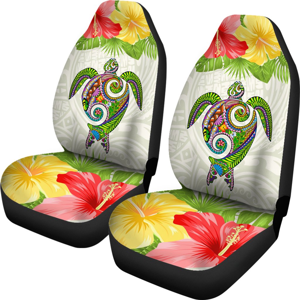 Polynesian Hawaii Car Seat Covers Turtle Colorful - Polynesian Pride