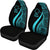 Cook Islands Car Seat Covers - Turquoise Polynesian Tentacle Tribal Pattern - Polynesian Pride
