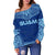 Guam Flag Polynesian Chief Women's Off Shoulder Sweater - Polynesian Pride