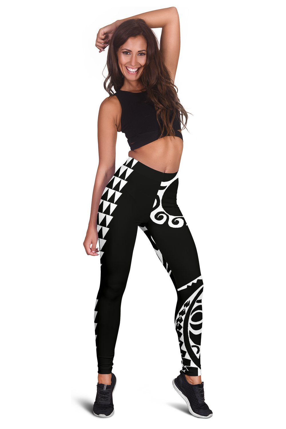 White Polynesian Tribal Women's Leggings - Polynesian Pride