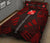 Wallis and Futuna Quilt Bed Set - Wallis and Futuna Coat Of Arms & Polynesian Red Tattoo Style - Polynesian Pride