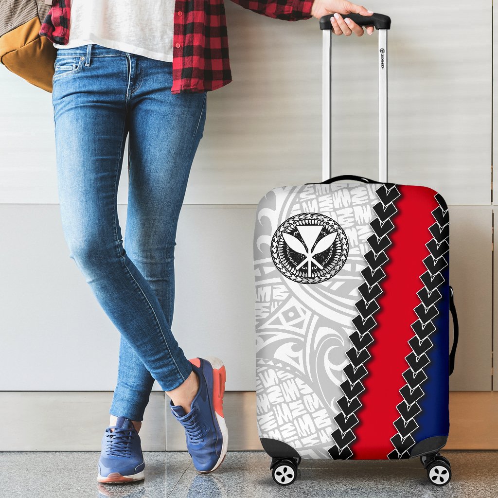 Hawaii Kakau Flag Polynesian Luggage Covers - Polynesian Pride