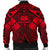 Samoa Polynesian Men's Bomber Jacket - Samoa Red Seal with Polynesian Tattoo - Polynesian Pride