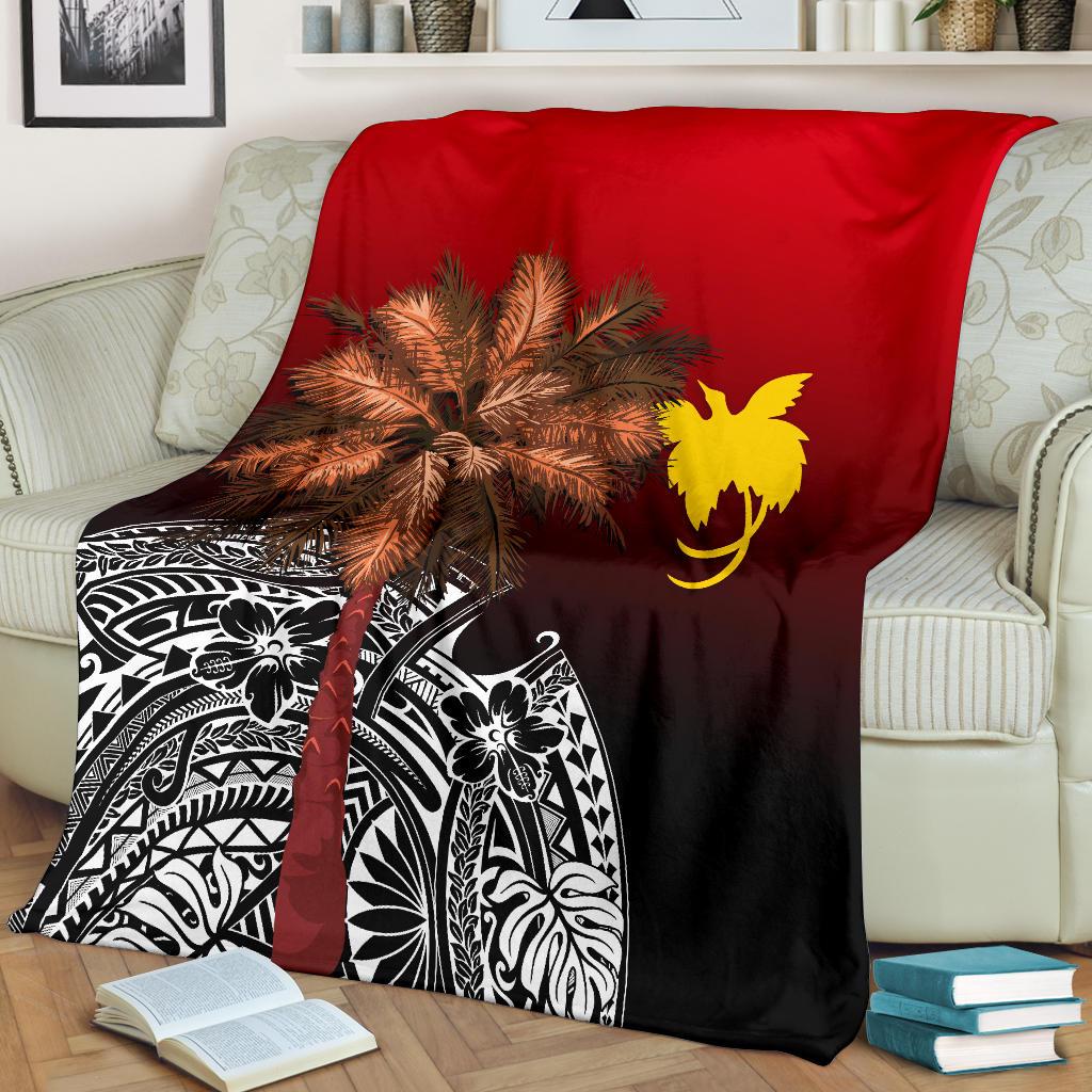 Papua New Guinea Premium Blanket - Polynesian Palm Tree - Polynesian Pride