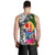 Tahiti Men's Tank Top White - Turtle Plumeria Banana Leaf - Polynesian Pride