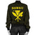 Hawaii Kakau Polynesian Kanaka Map Women's Bomber Jacket - Yellow - Polynesian Pride