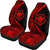 Hawaii Kanaka Polynesian Car Seat Covers - Circle Style Red Universal Fit White - Polynesian Pride