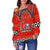 Coat of Arms Tonga Off Shoulder Sweater K4 - Polynesian Pride