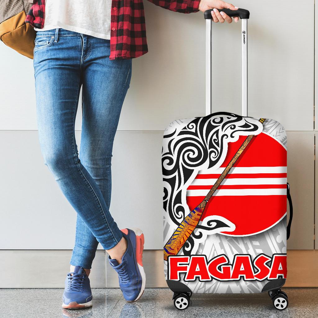 American Samoa Polynesian Luggage Covers - Fagasa White - Polynesian Pride