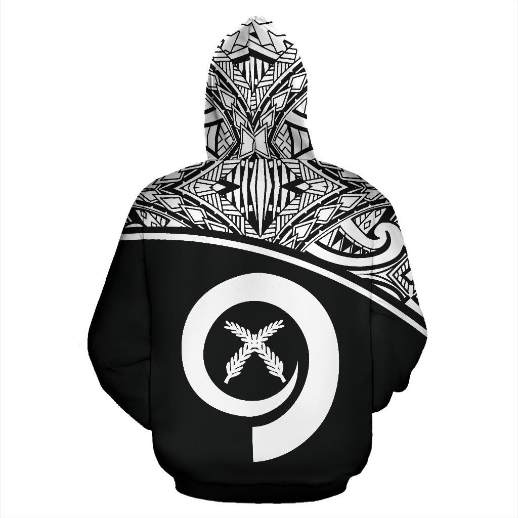 Vanuatu Polynesian Hoodie Black Curve - Polynesian Pride