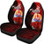 Tahiti Polynesian Car Seat Covers - Coat Of Arm With Hibiscus - Polynesian Pride