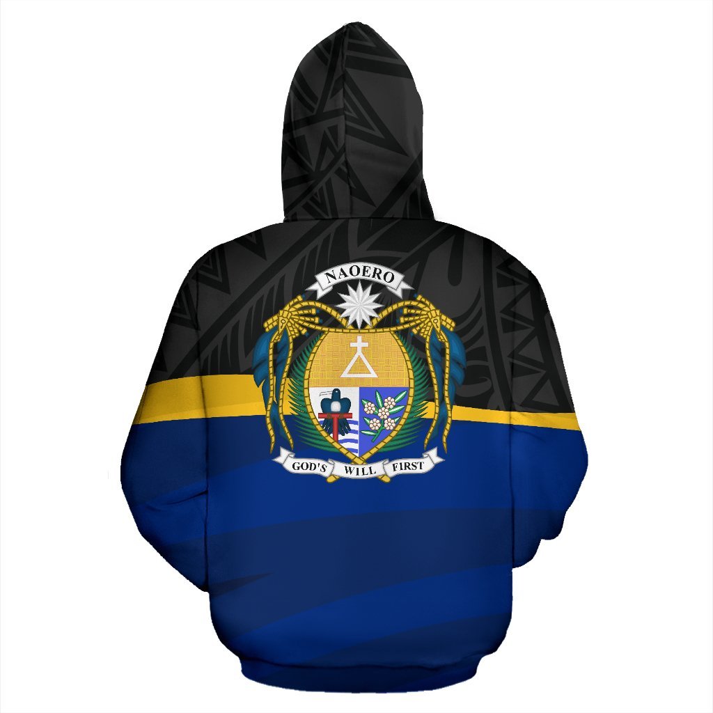 Nauru Polynesian Hoodie Nauru Flag Coat of Arms - Polynesian Pride