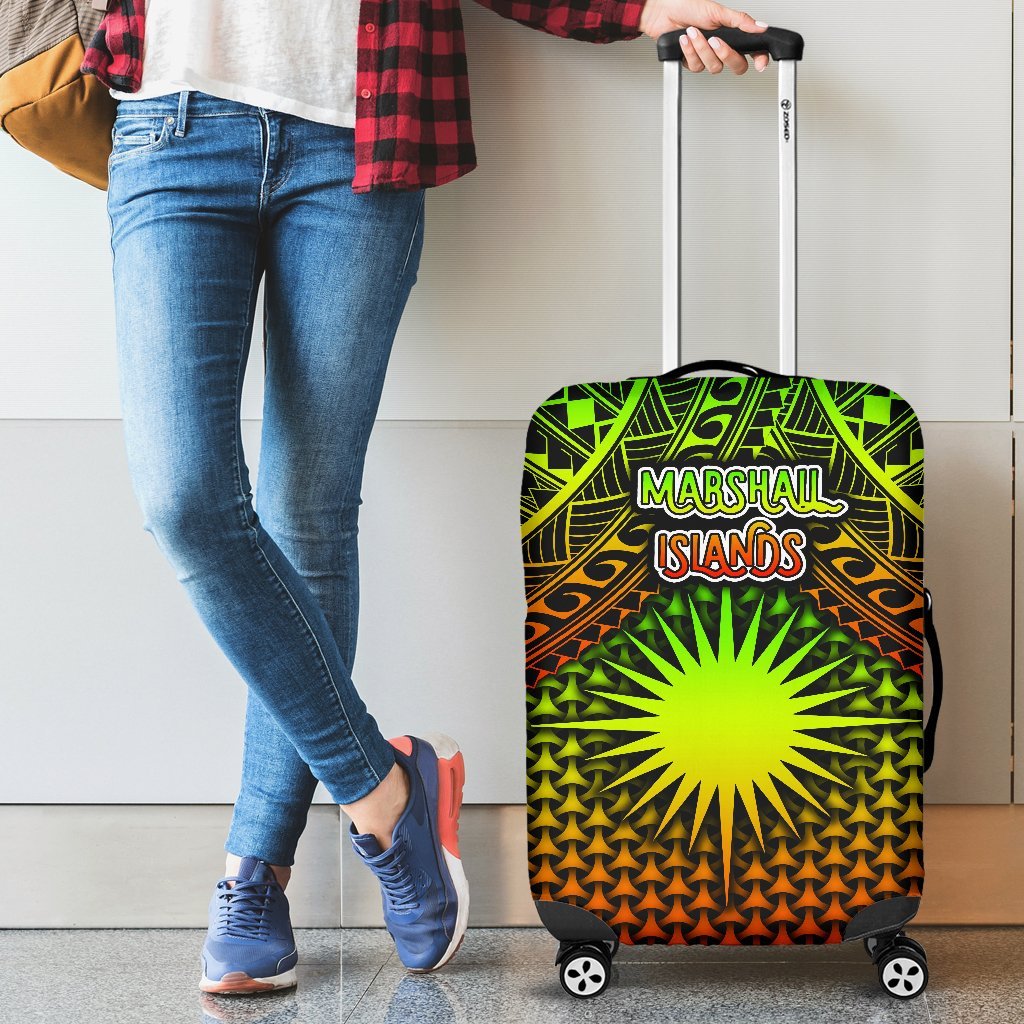 Polynesian Marshall Islands Luggage Covers - Reggae Vintage Polynesian Patterns Reggae - Polynesian Pride