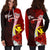 Hawaii Polynesian Custom Personalised Hoodie Dress - Coat Of Arm With Hibiscus - Polynesian Pride