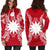 Nauru Polynesian Hoodie Dress Map Red White - Polynesian Pride