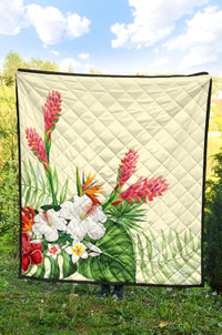 Wonderful Hibiscus Flower Premium Quilt - Polynesian Pride