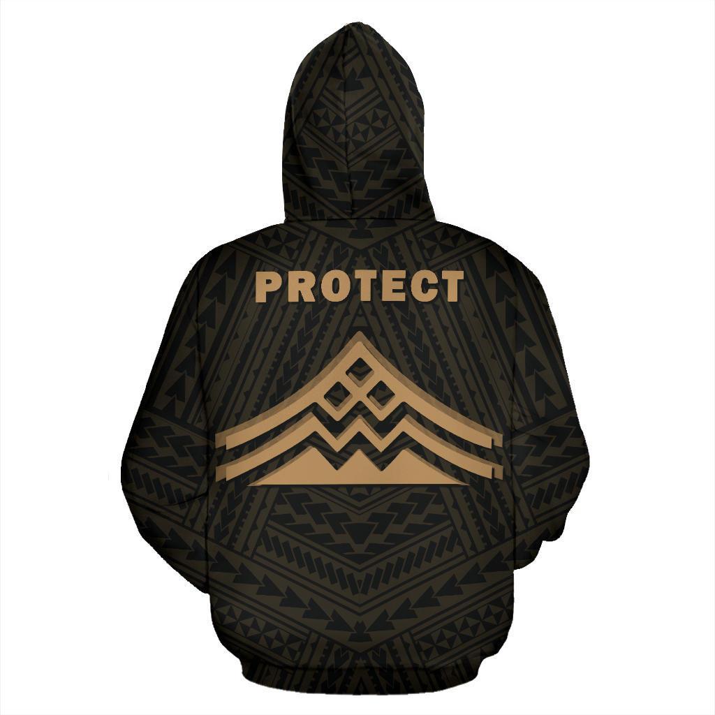 Hawaii Mauna Kea Polynesian Hoodie Gold - Polynesian Pride