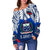 Samoa Rugby Women's Off Shoulder Sweater Tribal Pattern - Polynesian Pride