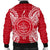 Palau Polynesian Men's Bomber Jacket Map Red White - Polynesian Pride