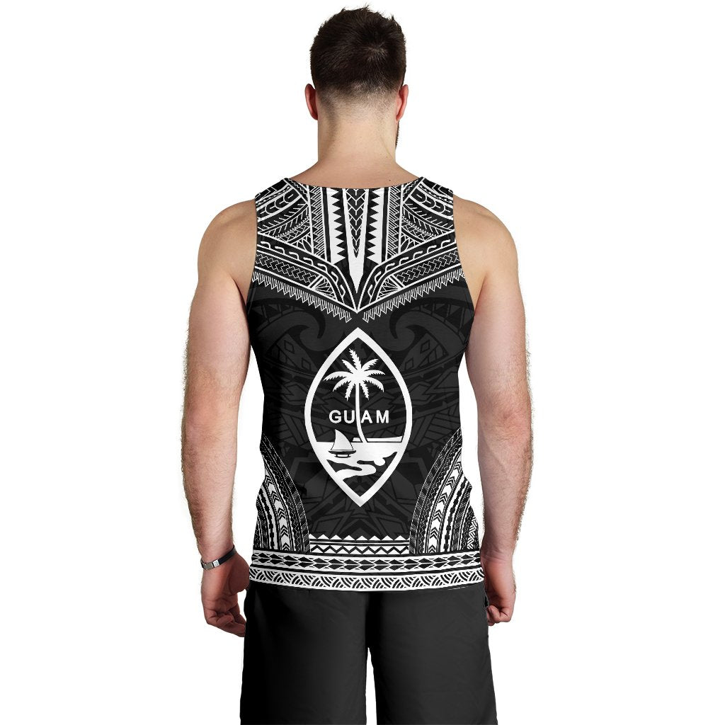 Guam Men's Tank Top - Polynesian Chief Black Version - Polynesian Pride