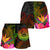 American Samoa Polynesian Women's Shorts - Hibiscus and Banana Leaves - Polynesian Pride