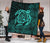 Hawaii Turtle Kanaka Map Hibiscus Poly Premium Quilt - Turquoise - Polynesian Pride