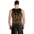 New Caledonia Polynesian Men Tank Top Map Gold - Polynesian Pride