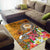 FSM Area Rug - Turtle Plumeria (Gold) - Polynesian Pride