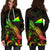 Tokelau Polynesian Hoodie Dress - Turtle With Blooming Hibiscus Reggae - Polynesian Pride