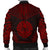 French Polynesia Polynesian Chief Men's Bomber Jacket - Red Version - Polynesian Pride