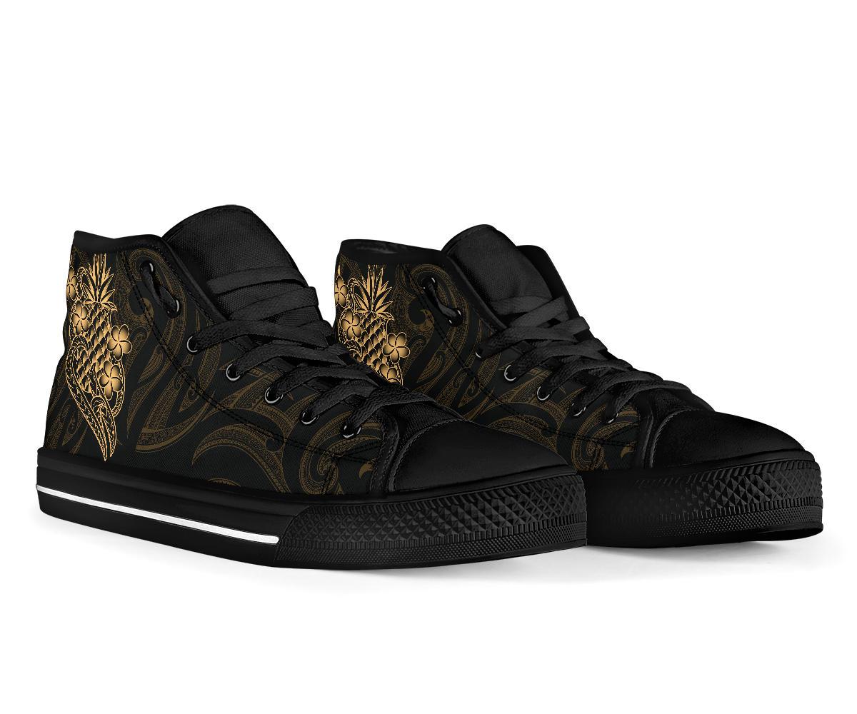 Polynesian High Top Shoes - Gold Pineapple - Polynesian Pride