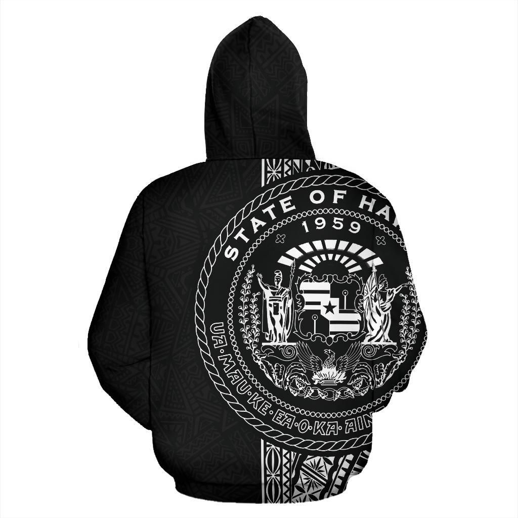 Polynesian Hawaii Zip up Hoodie White Line - Polynesian Pride