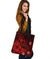 Polynesian Hawaii Tote Bag Women's Bomber Jacket - Humpback Whale with Hibiscus (Red) - Polynesian Pride