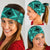 Polynesian Plumeria Mix Turquoise Black Bandana 3 - Pack - Polynesian Pride