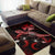 Wallis and Futuna Polynesian Area Rugs - Turtle With Blooming Hibiscus Red - Polynesian Pride