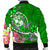 Tonga Custom Personalised Men's Bomber Jacket - Turtle Plumeria (Green) - Polynesian Pride