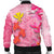 Hawaii Men's Bomber Jacket - Polynesian Pink Plumeria Turtle - Polynesian Pride