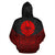 Tahiti Polynesian Hoodie Red Black Pride Map nd Seal - Polynesian Pride