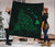 Rays Hawaii Map Polynesian Premium Quilt - Green - Polynesian Pride