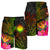 Marshall Islands Polynesian Men's Shorts - Hibiscus and Banana Leaves - Polynesian Pride