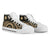 Nauru High Top Canvas Shoes - Gold Tentacle Turtle - Polynesian Pride