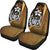 Kosrae Micronesian Car Seat Covers Gold - Turtle With Hook - Polynesian Pride