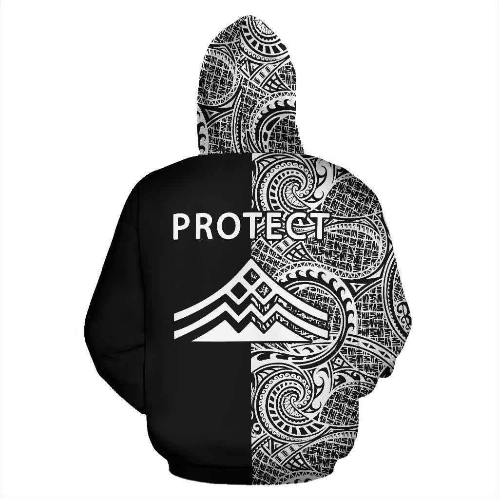 Hawaii Mauna Kea Polynesian Zip up Hoodie The Half White - Polynesian Pride