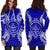 Palau Polynesian Hoodie Dress Map Blue - Polynesian Pride