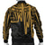 Tahiti Men's Bomber Jacket - Tahiti Seal In Heartbeat Patterns Style (Gold) - Polynesian Pride