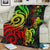 Fiji Polynesian Premium Blanket - Reggae Tentacle Turtle Crest - Polynesian Pride