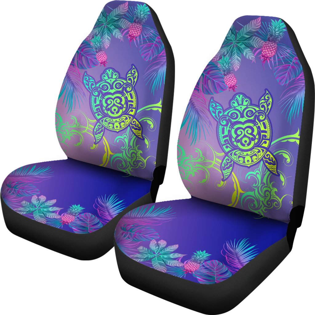 Hawaii Turtle Tropical Kanaka Maoli Car Seat Cover - Yez Style Universal Fit Blue - Polynesian Pride