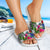 Cook Islands Slide Sandals - Turtle Plumeria Banana Leaf - Polynesian Pride